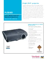 Предварительный просмотр 1 страницы ViewSonic PJ588D - DLP Hi-Brightness Portable Projector Specification Sheet