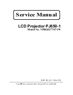 Preview for 1 page of ViewSonic PJ650 Service Manual