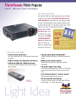 Preview for 1 page of ViewSonic PJ650 Specification Sheet