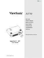 ViewSonic PJ750 User Manual предпросмотр