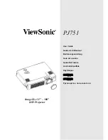 Предварительный просмотр 1 страницы ViewSonic PJ751 User Manual