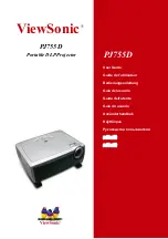 Preview for 1 page of ViewSonic PJ755D - 2600 Lumens DLP Projector User Manual