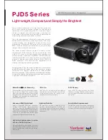 ViewSonic PJD5 Series Brochure & Specs предпросмотр