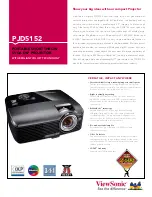 Предварительный просмотр 1 страницы ViewSonic PJD5152 Specification Sheet