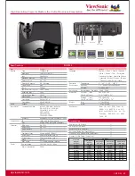 Предварительный просмотр 2 страницы ViewSonic PJD5353 Specification Sheet