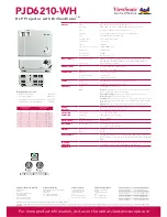 Предварительный просмотр 2 страницы ViewSonic PJD6210-WH Specification Sheet