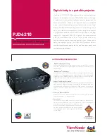 ViewSonic PJD6210 Specifications предпросмотр