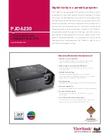 ViewSonic PJD6230 - XGA DLP Projector Specifications preview