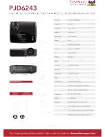 Предварительный просмотр 2 страницы ViewSonic PJD6243 Brochure & Specs