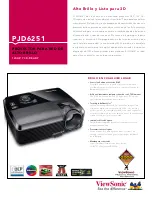 ViewSonic PJD6251 - XGA DLP Network Projector (Spanish) Especificación preview