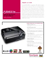 Предварительный просмотр 1 страницы ViewSonic PJD6531w (Spanish) Datasheet