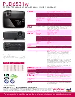 Предварительный просмотр 2 страницы ViewSonic PJD6531w (Spanish) Datasheet