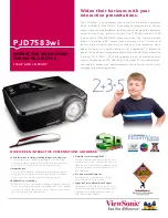 ViewSonic PJD7583WI Specifications preview