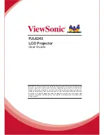 Preview for 1 page of ViewSonic PJL6243 User Manual