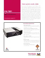 ViewSonic PJL7201 Specification Sheet preview