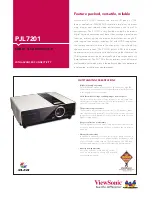 Preview for 1 page of ViewSonic PJL7201 Specification Sheet