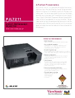 ViewSonic PJL7211 Specification Sheet preview