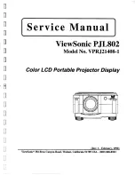 Предварительный просмотр 1 страницы ViewSonic PJL802 Service Manual