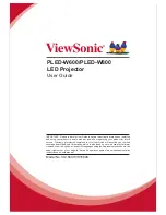 Предварительный просмотр 1 страницы ViewSonic PLED-W600 User Manual