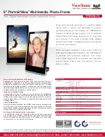 Предварительный просмотр 1 страницы ViewSonic PortraitView VFM620w-50 Specifications