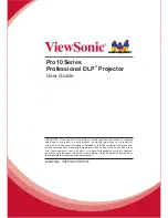 ViewSonic Pro10 Series User Manual preview