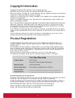 Preview for 5 page of ViewSonic Pro10 Series User Manual