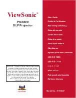 ViewSonic Pro8400 Series VS13647 User Manual preview