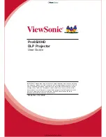 ViewSonic Pro8520HD User Manual preview