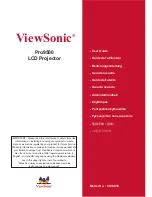 Предварительный просмотр 1 страницы ViewSonic PRO9500 User Manual