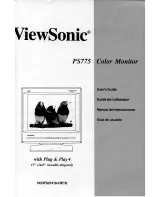 ViewSonic PS775 - 17" CRT Display User Manual preview