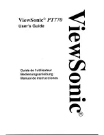 Предварительный просмотр 1 страницы ViewSonic PT770 - 17" CRT Display User Manual