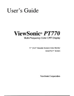 Preview for 2 page of ViewSonic PT770 - 17" CRT Display User Manual