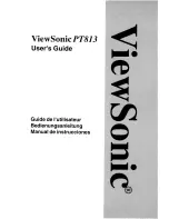 ViewSonic PT813 User Manual preview