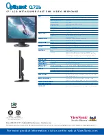 Предварительный просмотр 2 страницы ViewSonic Q72B - Optiquest - 17" LCD Monitor Specification