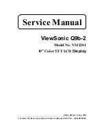 Предварительный просмотр 1 страницы ViewSonic Q9B-2 - Optiquest Q9b - 19" LCD Monitor Service Manual