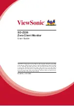 Предварительный просмотр 1 страницы ViewSonic SD-Z226 User Manual