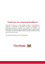 Preview for 2 page of ViewSonic SD-Z246 User Manual