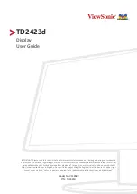 Preview for 1 page of ViewSonic TD2423d User Manual