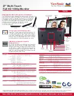 Preview for 2 page of ViewSonic TD2740 Specifications