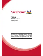 Предварительный просмотр 1 страницы ViewSonic TD3240 User Manual