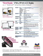 Preview for 2 page of ViewSonic ThinEdge VP181s Specifications