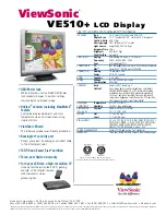 Предварительный просмотр 2 страницы ViewSonic UltraBrite VE510+ Specifications