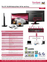 Preview for 2 page of ViewSonic V3D231 Specifications