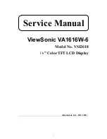 Предварительный просмотр 1 страницы ViewSonic VA1616W-6 VS12018 Service Manual