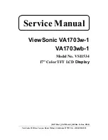 Preview for 1 page of ViewSonic VA1703w-1 Service Manual