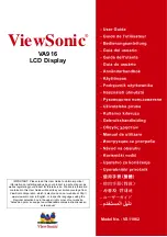 Предварительный просмотр 1 страницы ViewSonic VA1716w - 17" LCD Monitor User Manual