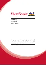 Preview for 1 page of ViewSonic VA1903a User Manual