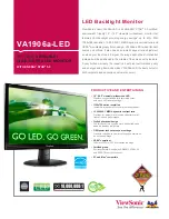 Preview for 1 page of ViewSonic VA1906a-LED Datasheet