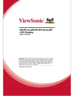 Preview for 1 page of ViewSonic VA1911a-LED User Manual