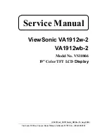 Preview for 1 page of ViewSonic VA1912w-2 Service Manual